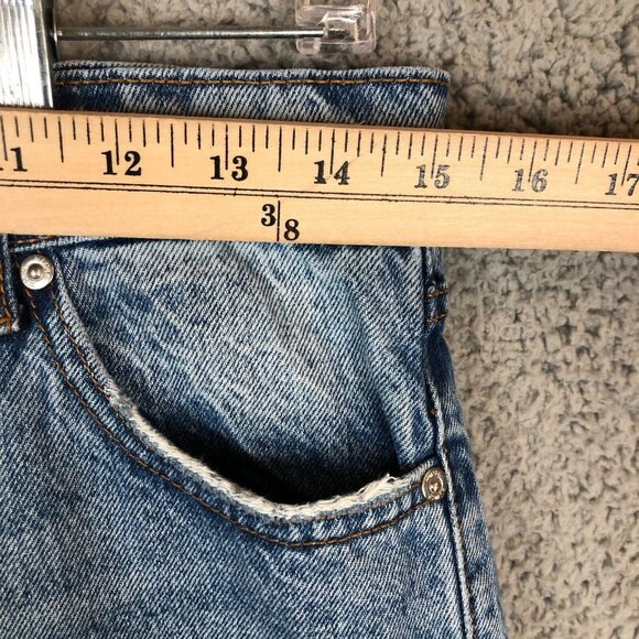 Revice Women's Wide Leg 5 Pocket Fashion L.A High Rise Denim Jeans Size 27x32 - Picture 7 of 9